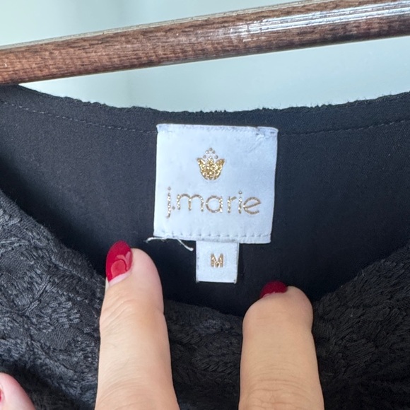 j. marie Black Embroidered Women's Blouse - Picture 2 of 6